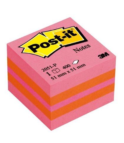 POST-IT MINICUBO ROSA 2051-U COL. ASS.  51X51 400 FG/BLOCCO