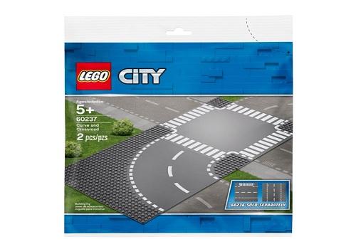 MATTONCINI LEGO® CITY "CURVA E INCROCIO" - 2 PZ (5+)