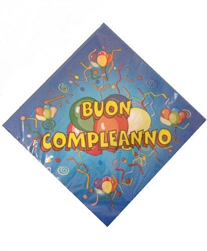 TOVAGLIOLI BUON COMPLEANNO BLU 20 PZ