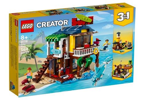 MATTONCINI LEGO® CREATOR "SURFER BEACH HOUSE" - 564 PZ (8+)