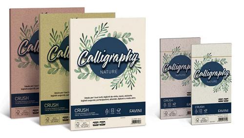 FAVINI CALLIGRAPHY CRUSH AGRUMI  50 FOGLI 200 gr. AVORIO 02 A4 cm. 21X29,7