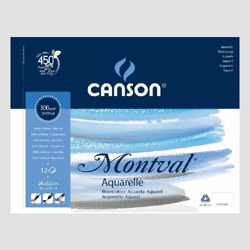 BLOCCO PER ACQUERELLO CANSON 18X25 300GR. 12FG.