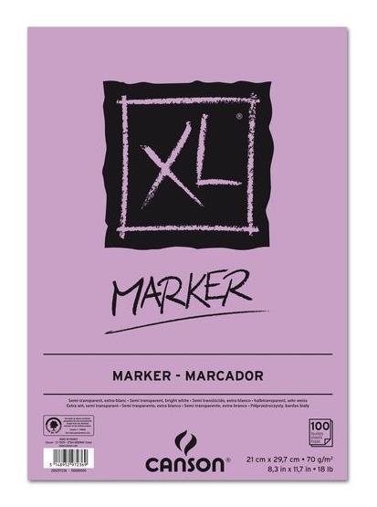 BLOCCO XL MARKER 100F A3 70G SEMITRASPARENTE