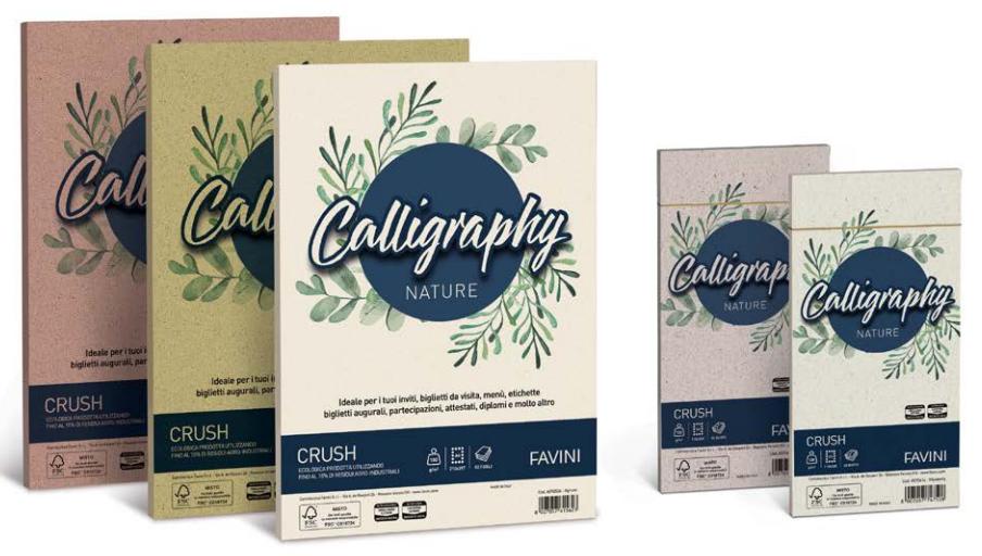 FAVINI CALLIGRAPHY CRUSH NATURE UVA 50 FOGLI 250gr. A4 cm. 21X29,7