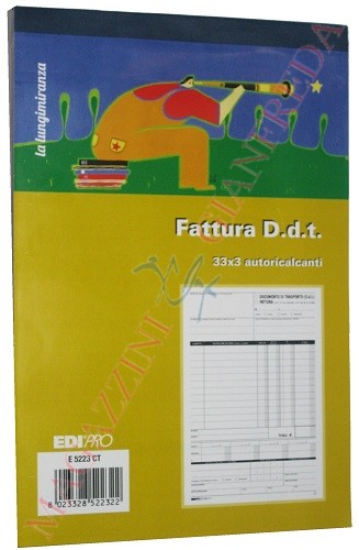 D.D.T. DOCUMENTO DI TRASPORTO / FATTURA - 50 MODULI AUTORICALCANTI